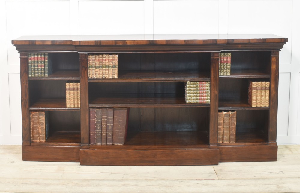 Regency Rosewood open bookcase View II