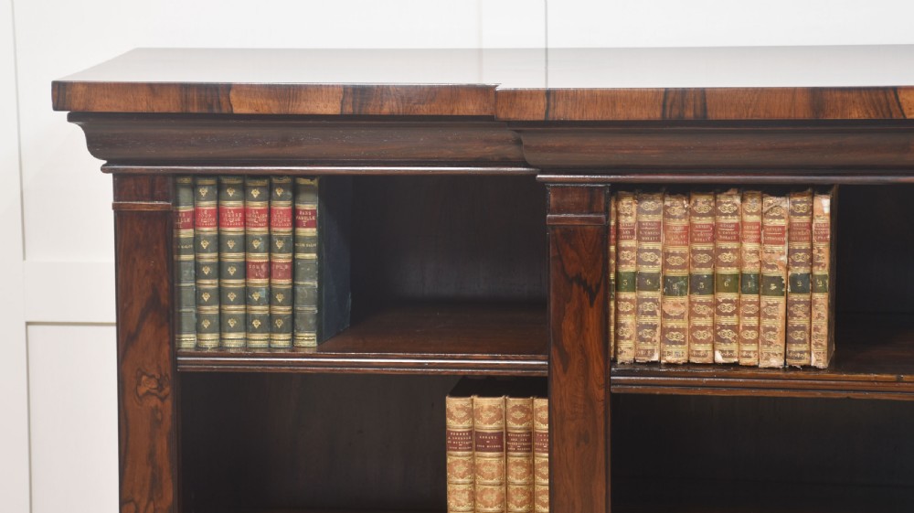 Regency Rosewood open bookcase View III