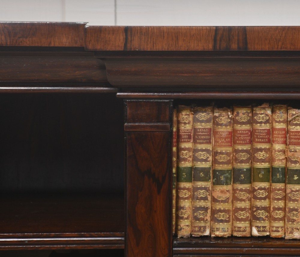 Regency Rosewood open bookcase View IV
