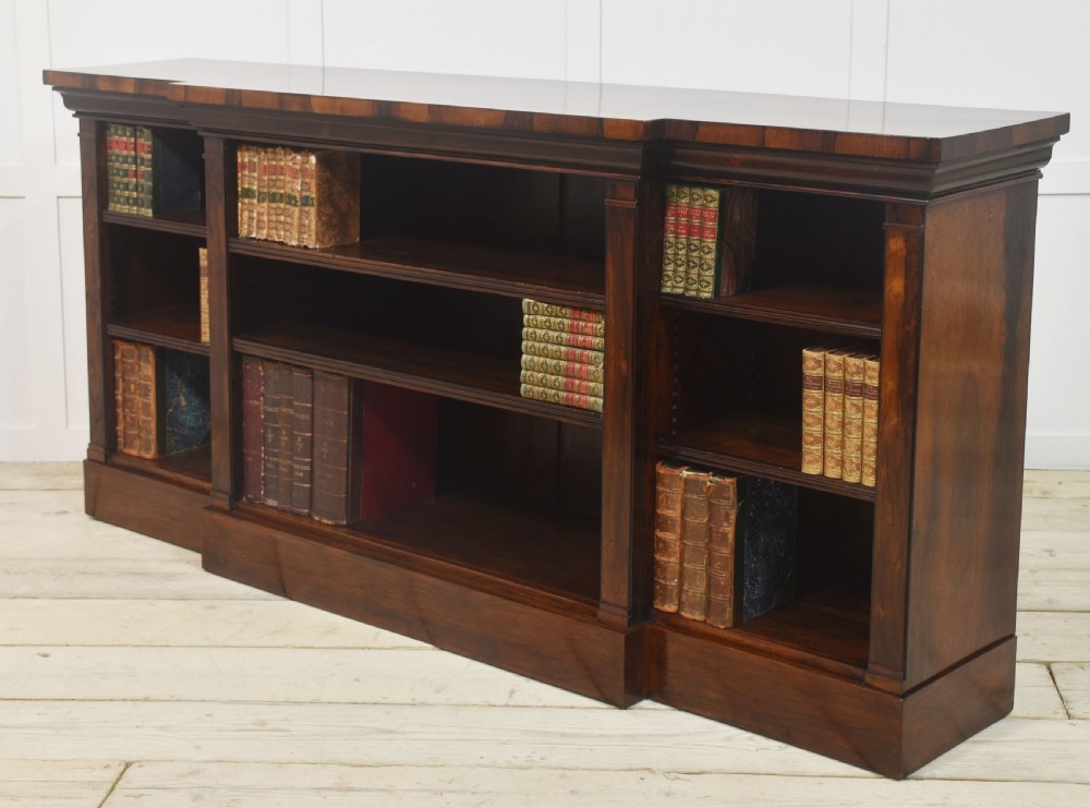 Regency Rosewood open bookcase View VI