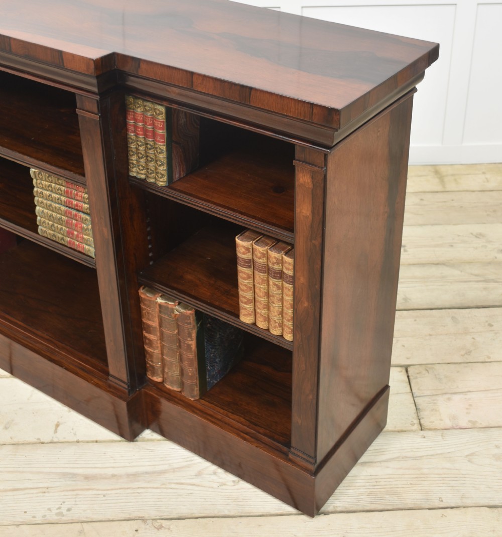 Regency Rosewood open bookcase View X