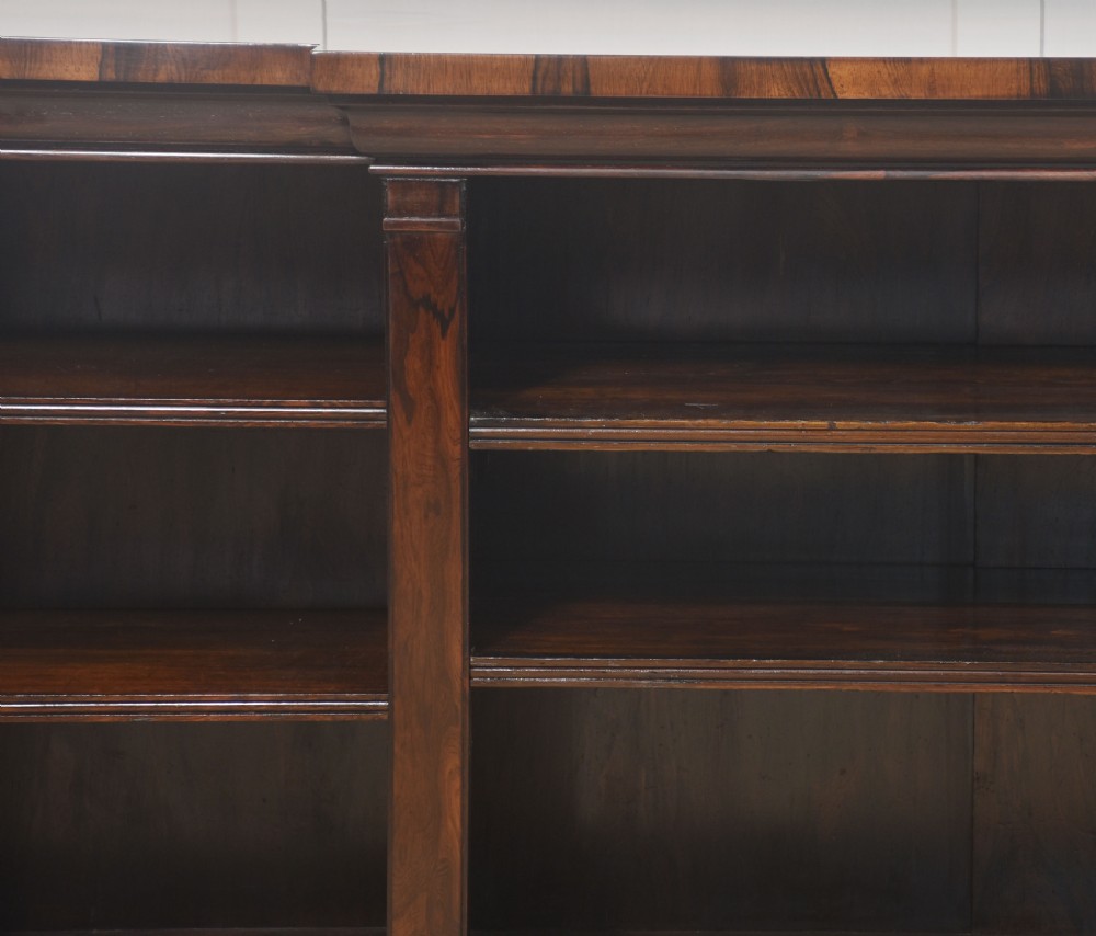 Regency Rosewood open bookcase View XII