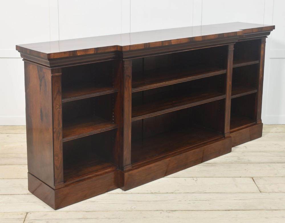 Regency Rosewood open bookcase View XIV