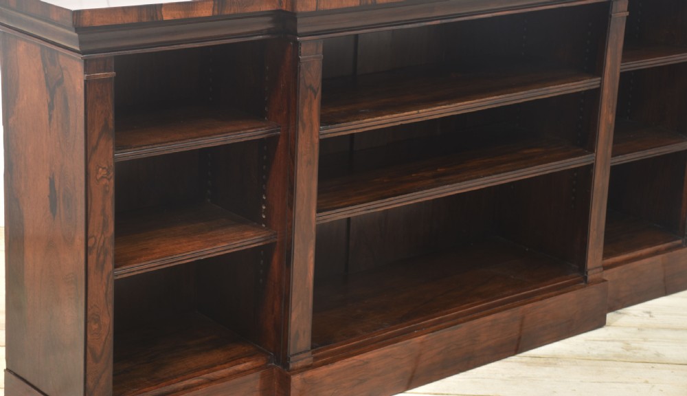 Regency Rosewood open bookcase View XV