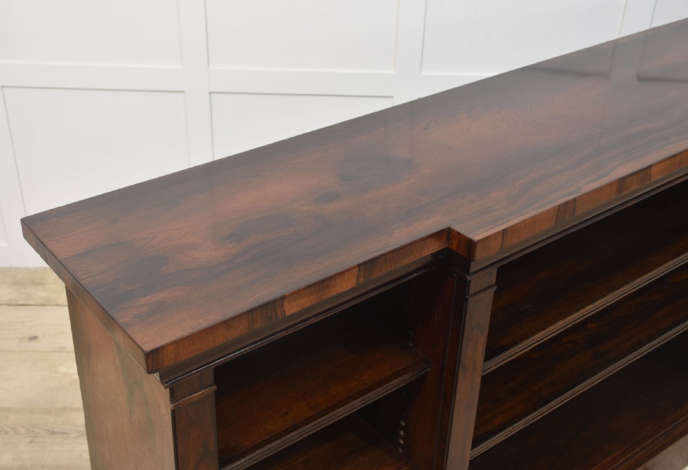 Regency Rosewood open bookcase View XVII