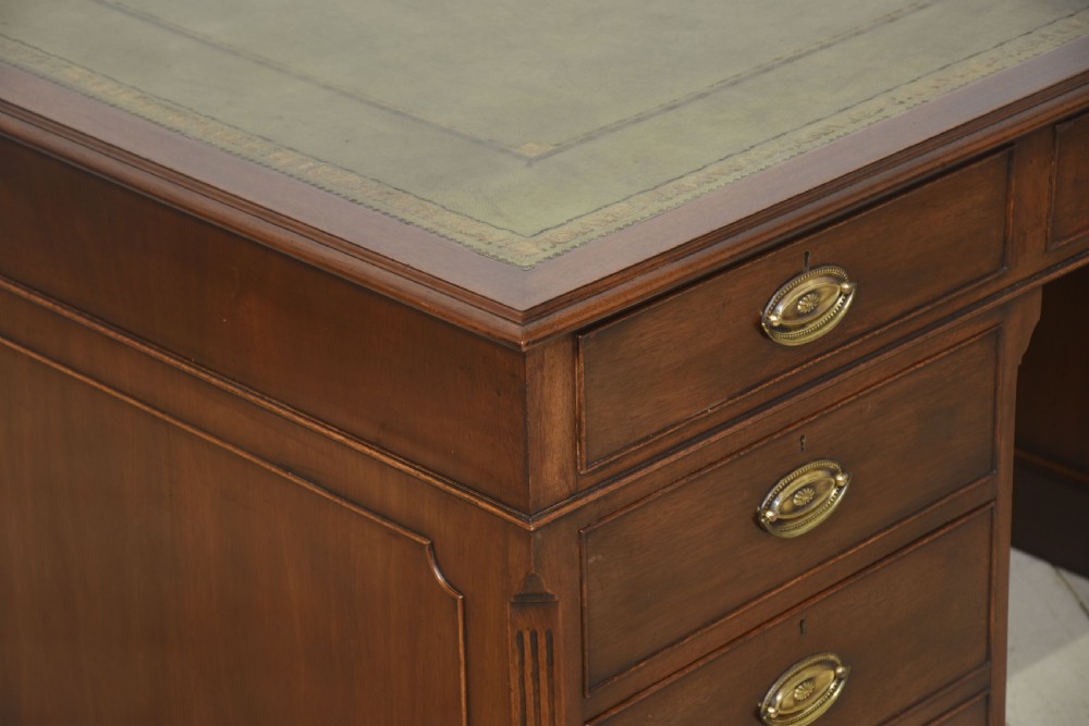 Mahogany twin pedestal desk View III