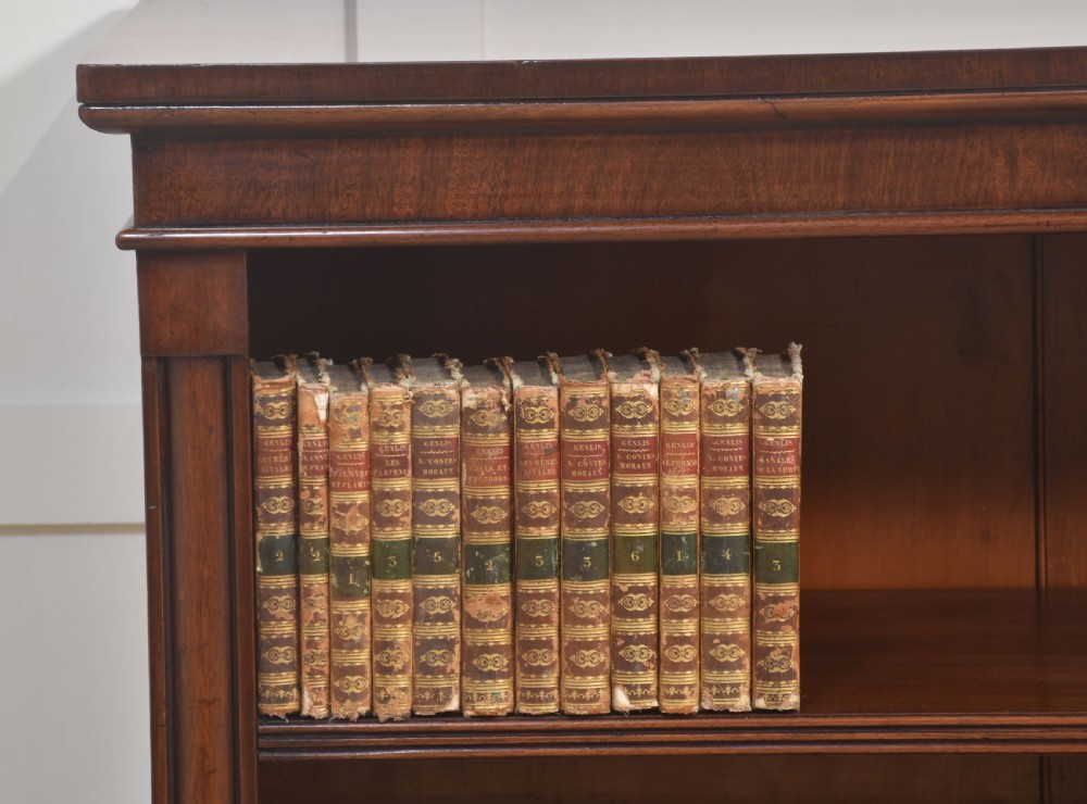 Large mahogany open bookcase View V