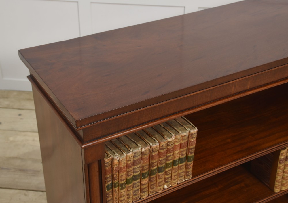 Large mahogany open bookcase View VIII