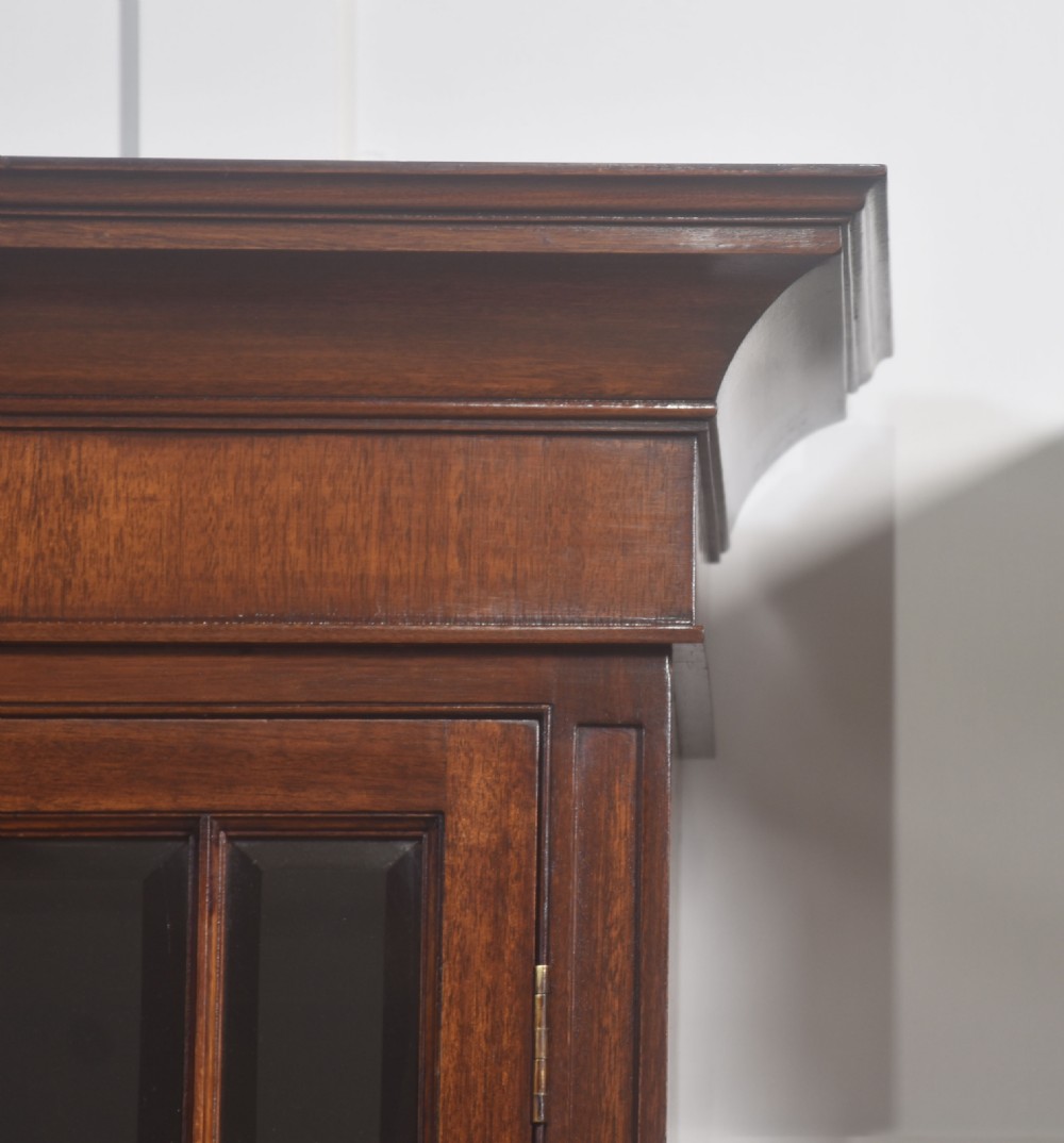 Pair of mahogany glazed bookcases View III