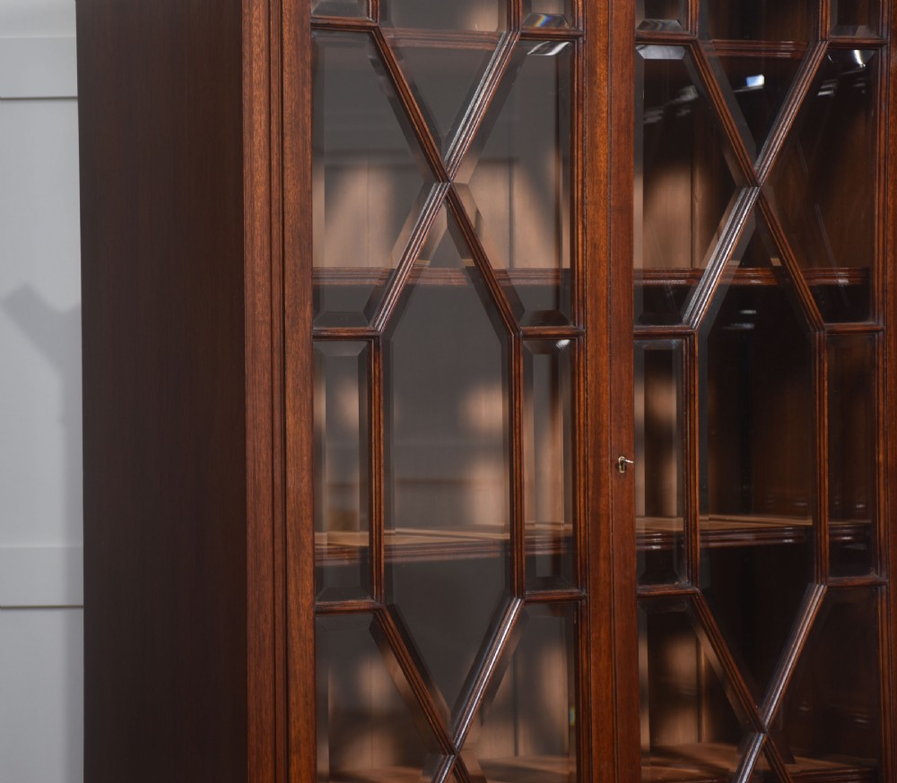 Pair of mahogany glazed bookcases View XIV