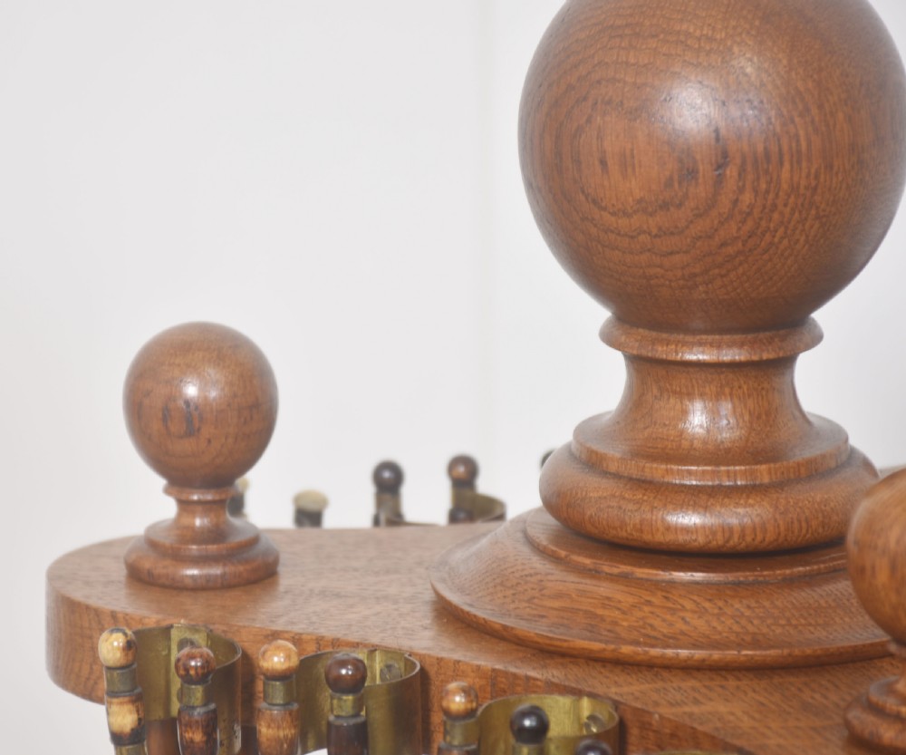 Oak revolving cue stand View III