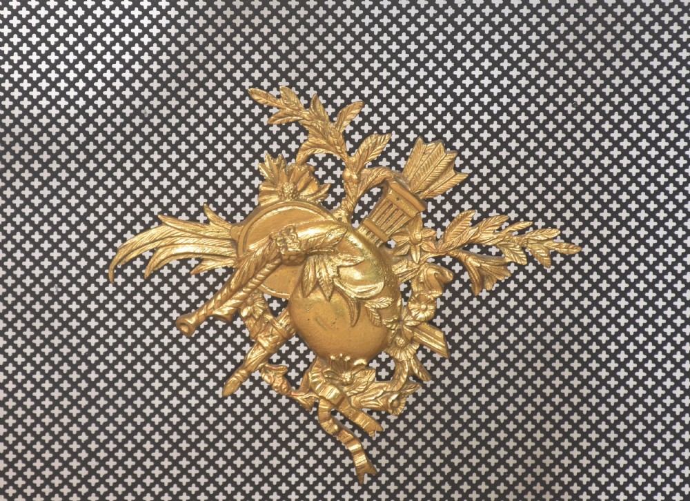 Brass and mesh French fire screen View III