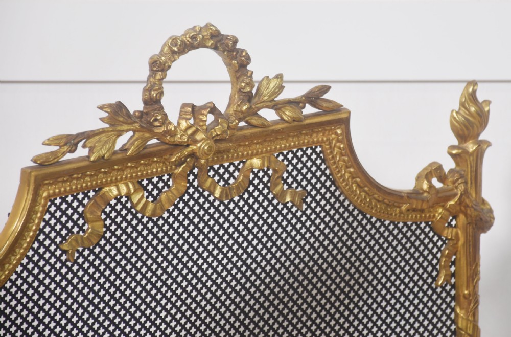 Brass and mesh French fire screen View V
