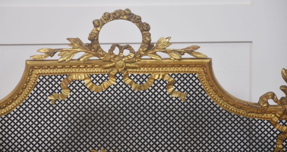 Brass and mesh French fire screen View VII