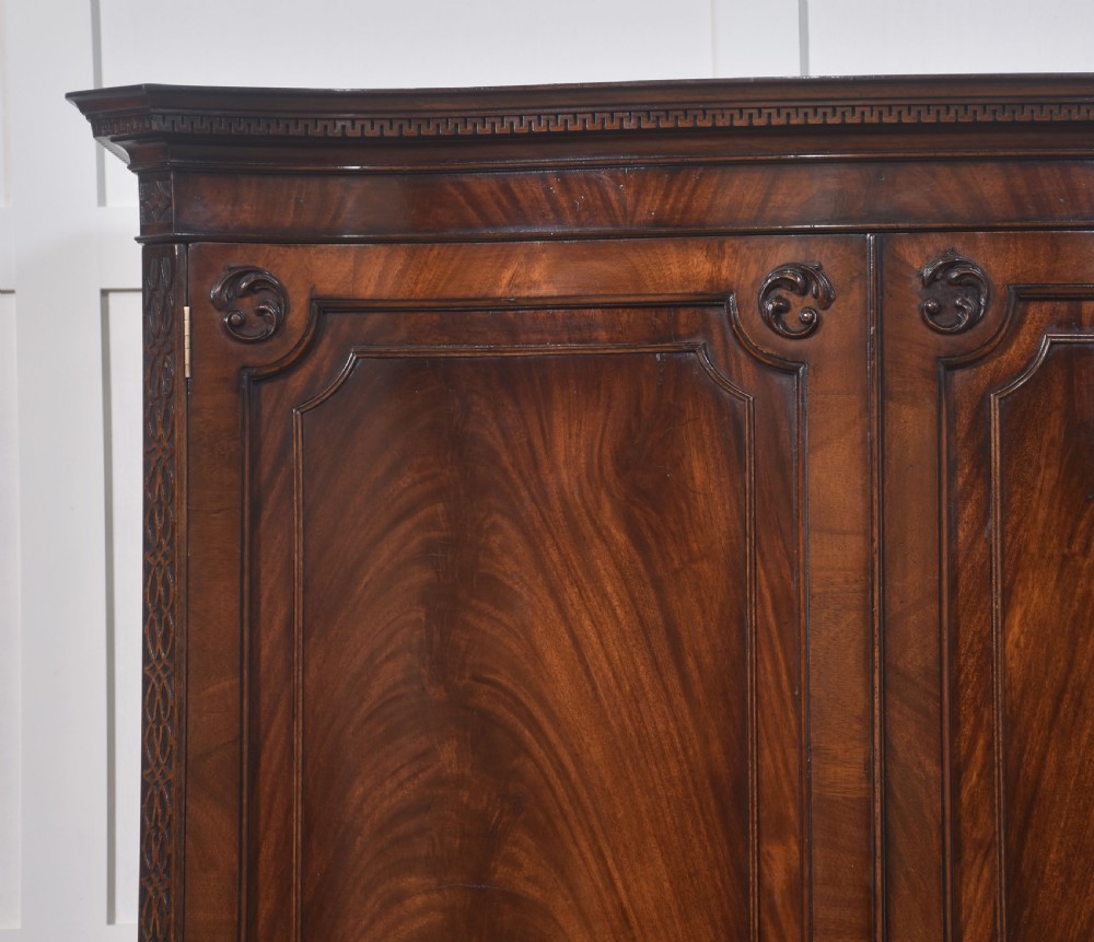 Chippendale revival mahogany wardrobe View II