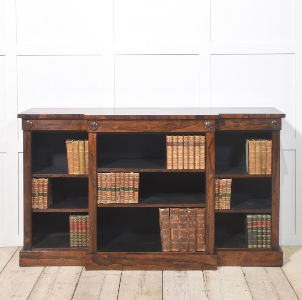 Rosewood open bookcase