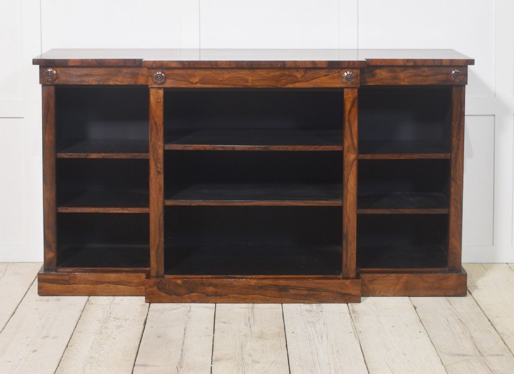 Rosewood open bookcase View V