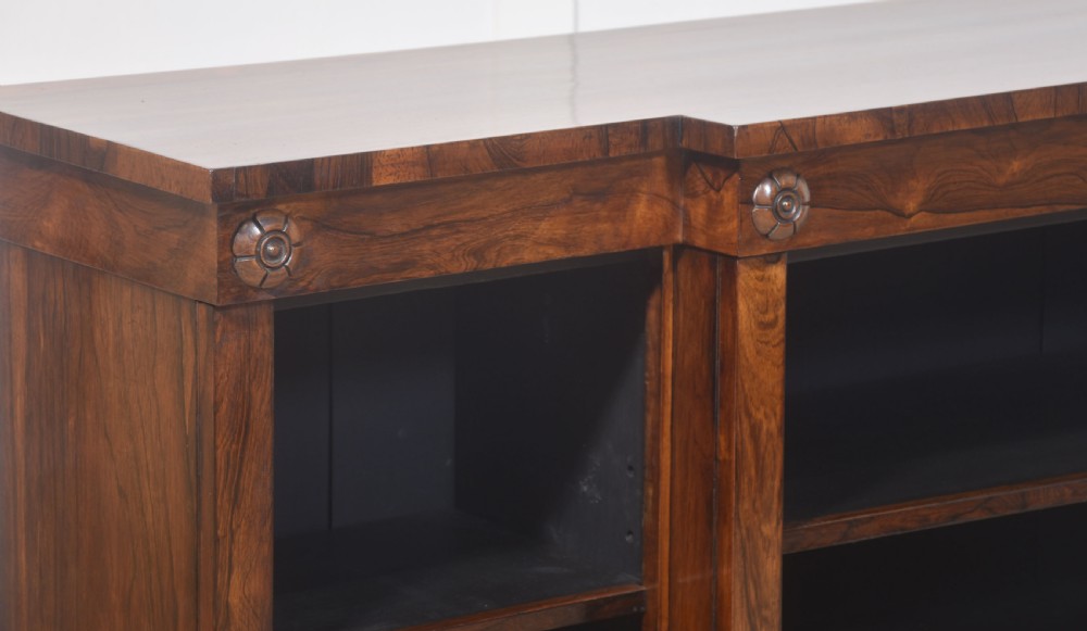 Rosewood open bookcase View IX