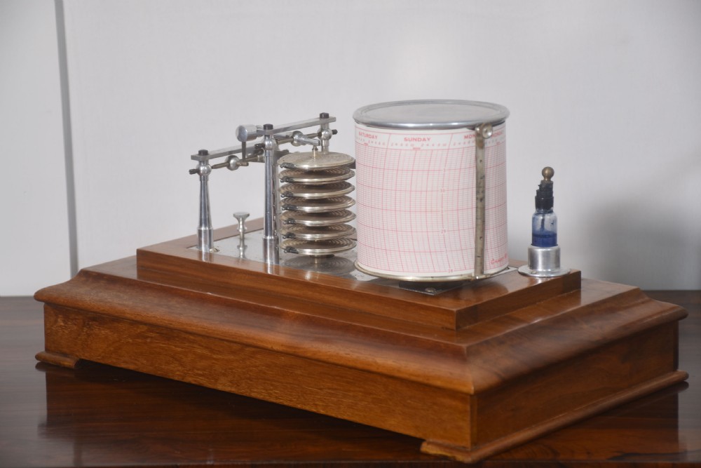 Walnut cased Barograph View X