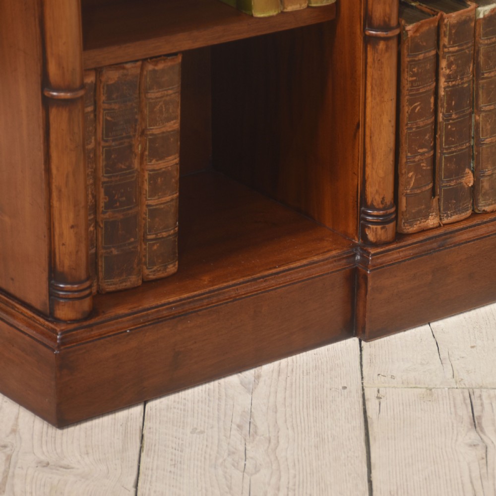 Mahogany breakfront open bookcase View VI