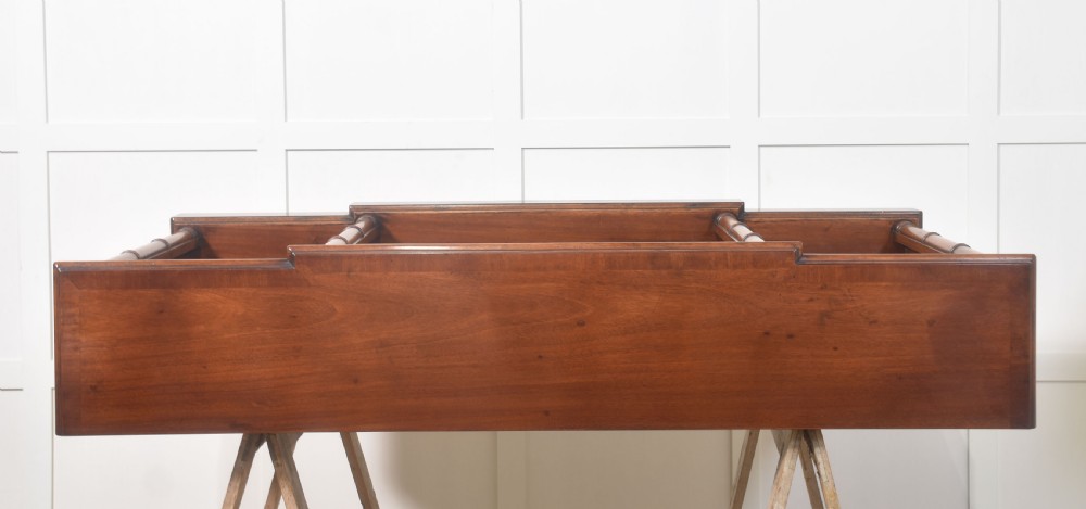 Mahogany breakfront open bookcase View XVI