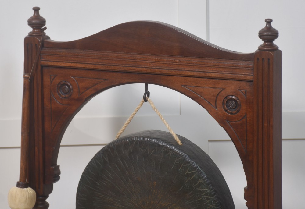Walnut framed dinner gong View III