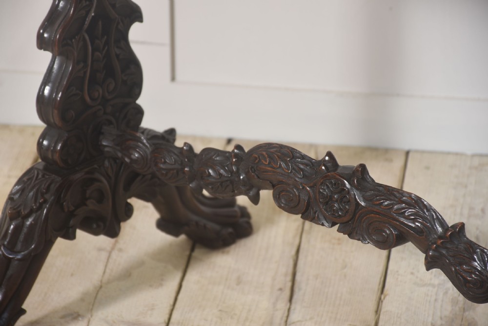 19th century carved mahogany side table View III