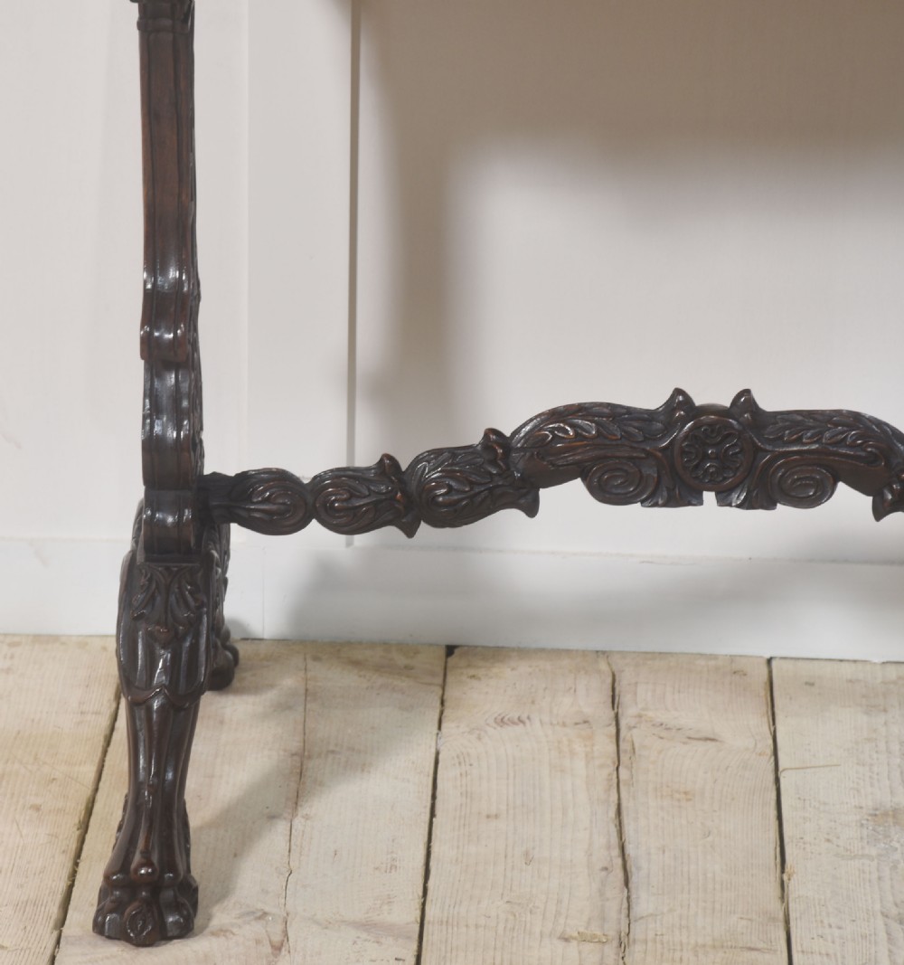 19th century carved mahogany side table View IV