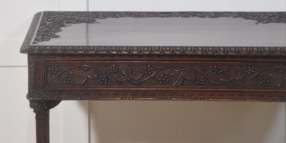 19th century carved mahogany side table View VI