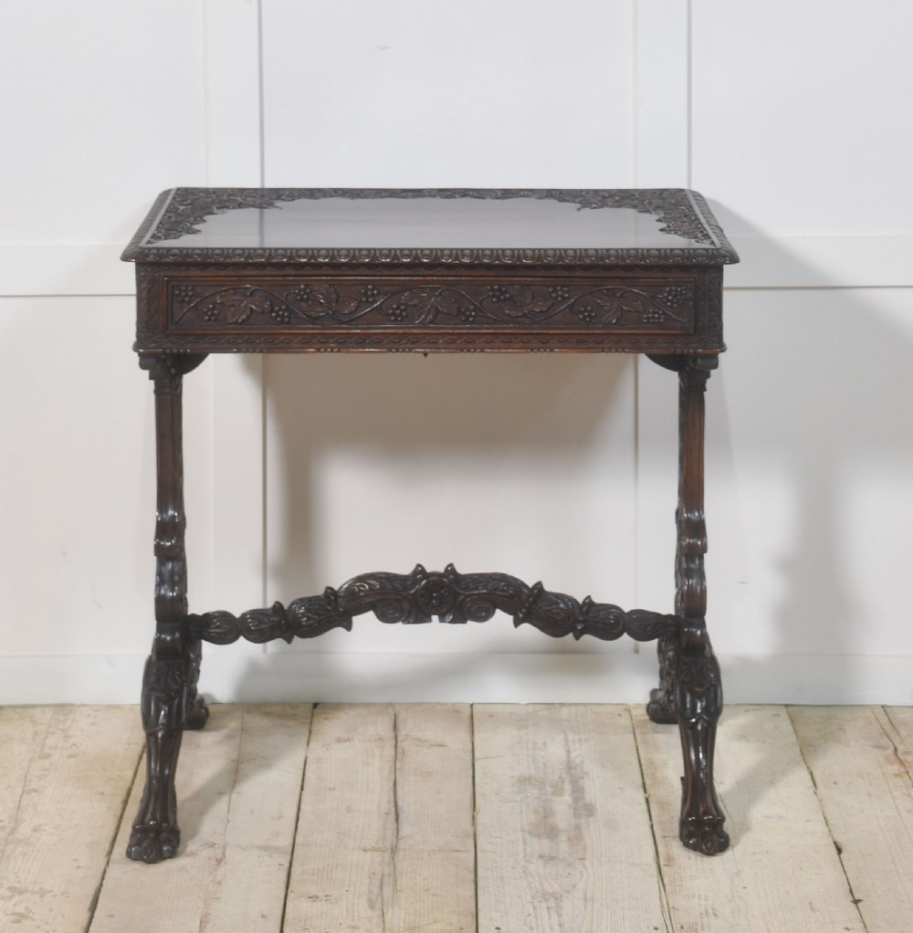19th century carved mahogany side table View VII
