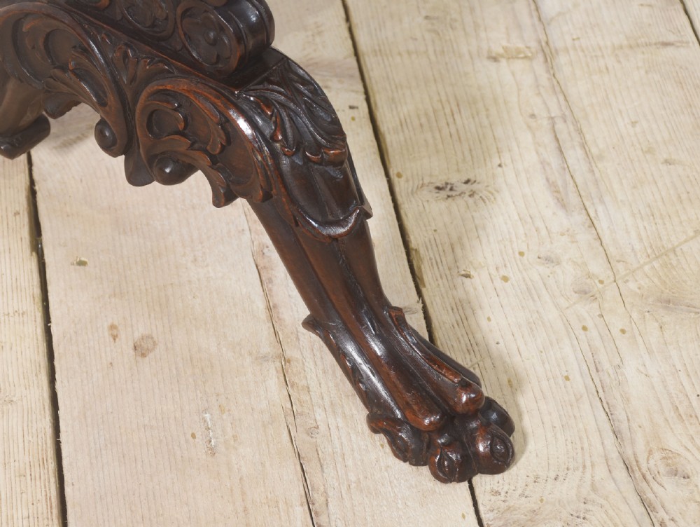 19th century carved mahogany side table View XI