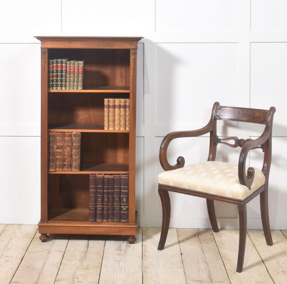 Walnut open bookcase View II