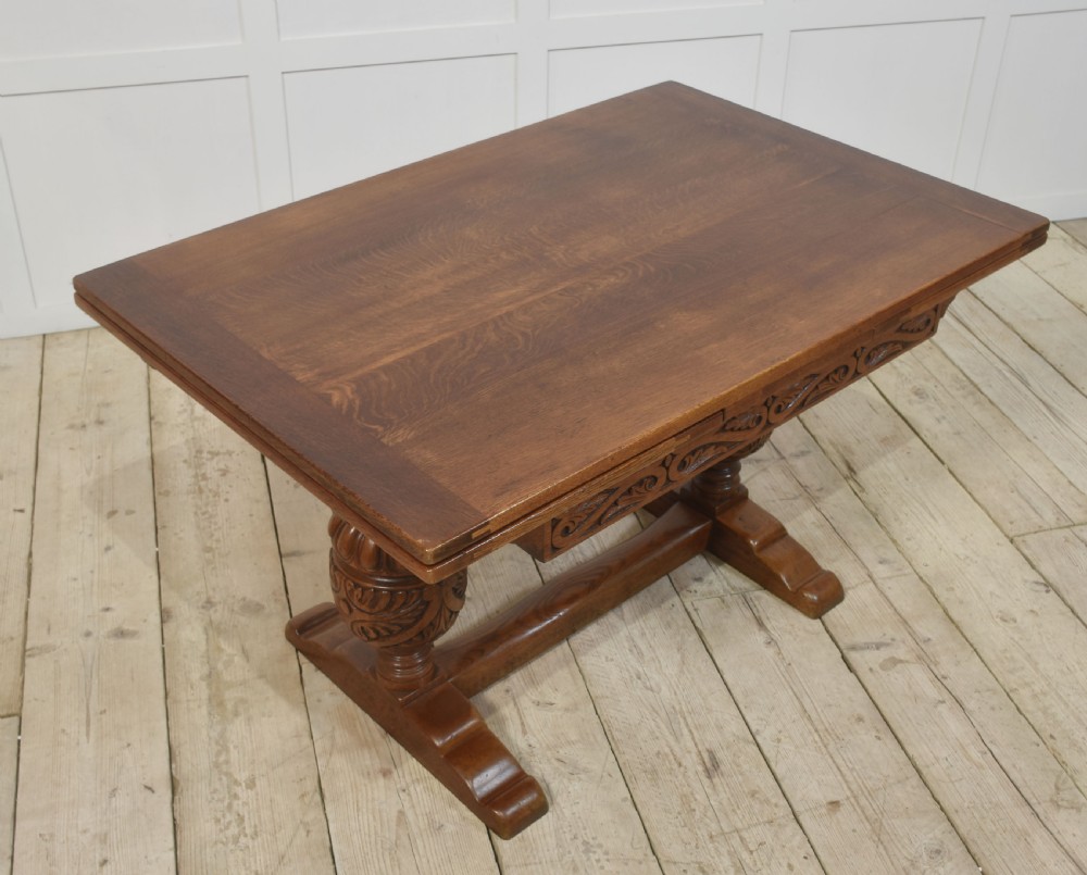 Oak draw leaf refectory table View IV