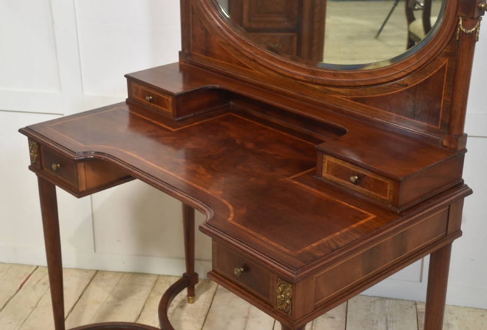 Mahogany inlaid dressing table View V