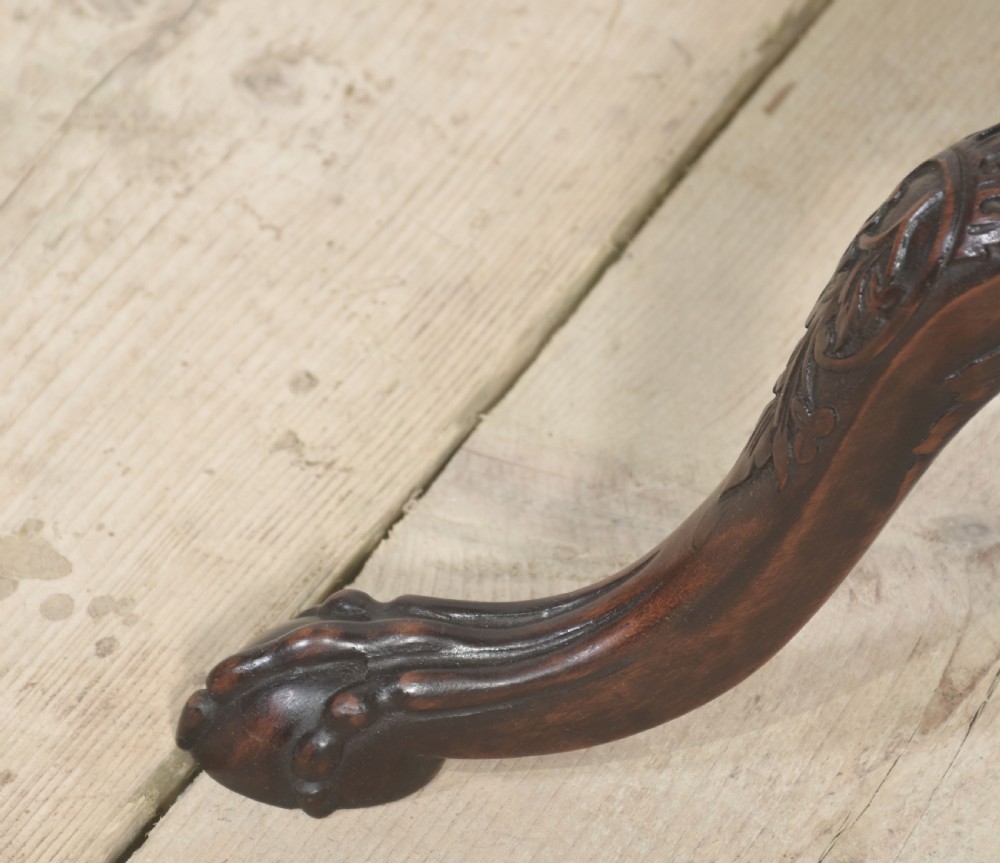 Pair of George III-Style Carved Mahogany Tripod Tables View III