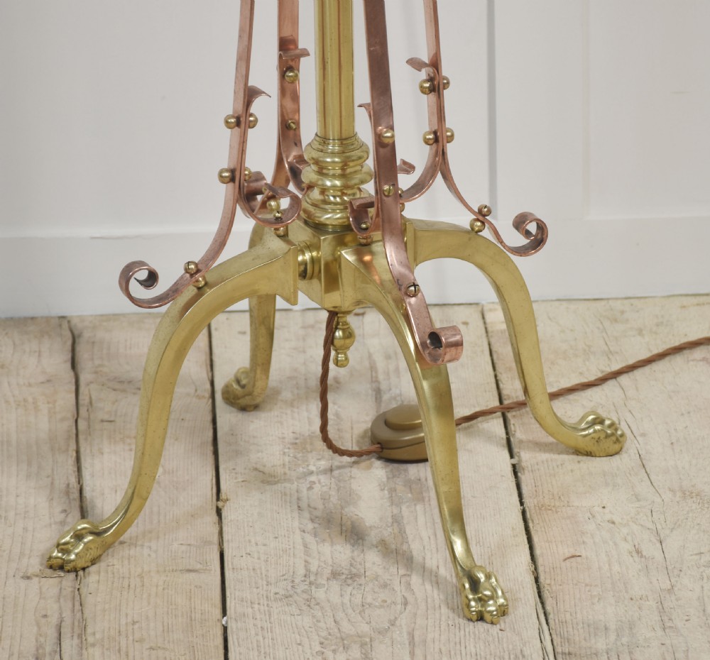 Brass and copper standard lamp View VI