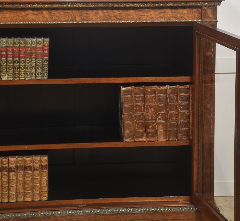 Rosewood two-door bookcase by Holland and sons View III