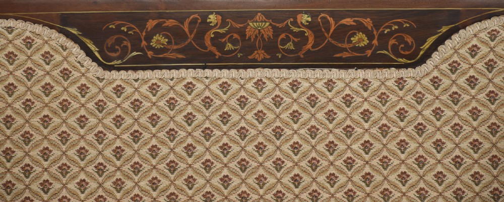 Marquetry Inlaid mahogany settee View V