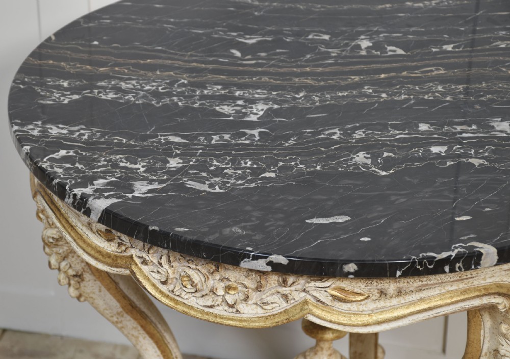 Italian painted and parcel gilt occasional table View V
