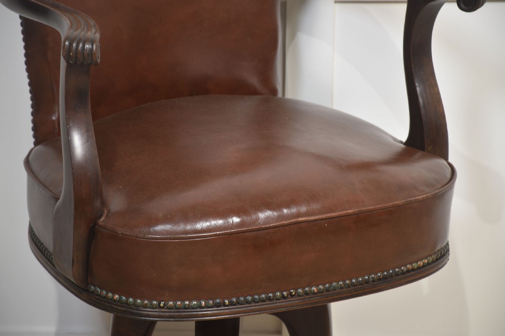 Mahogany framed office chair View IV