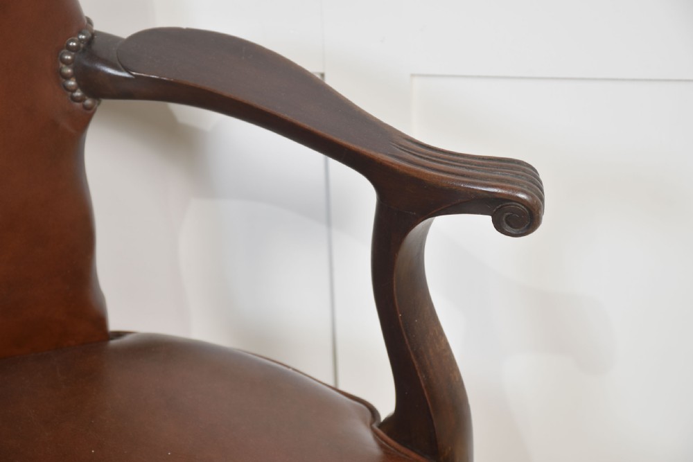 Mahogany framed office chair View VI