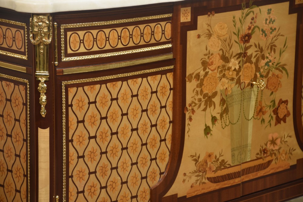 Italian gilt-metal mounted inlaid cabinet View X