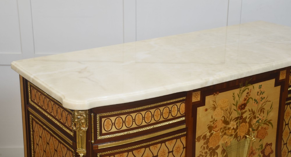 Italian gilt-metal mounted inlaid cabinet View XI