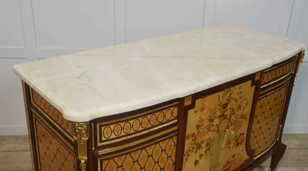 Italian gilt-metal mounted inlaid cabinet View XII