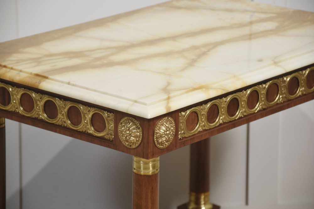 Pair of marble top side tables View VIII