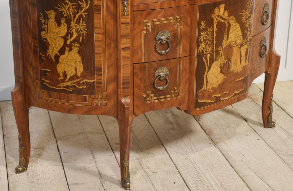 Marquertry inlaid chest of drawers View V