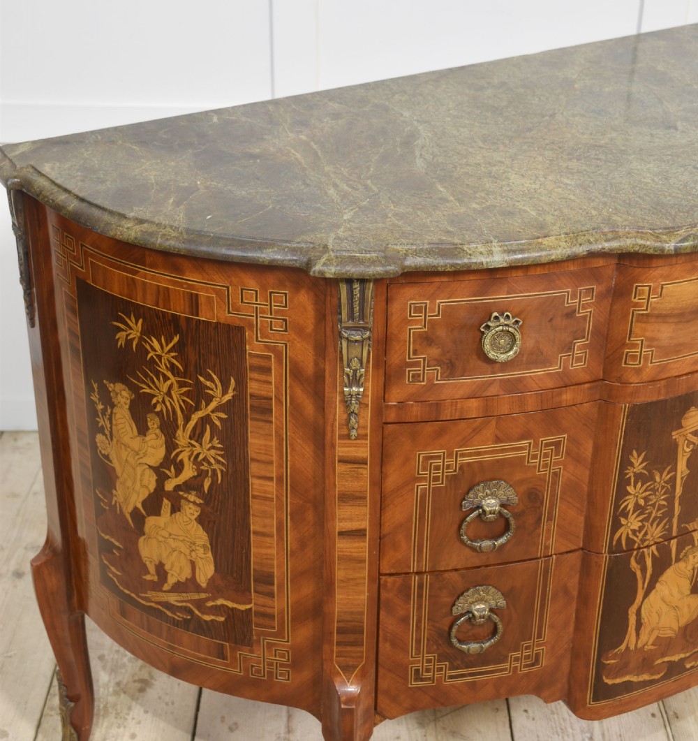 Marquertry inlaid chest of drawers View X