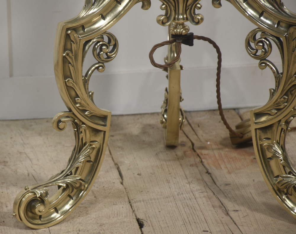 Pair of 19th century telescopic standard lamps View V