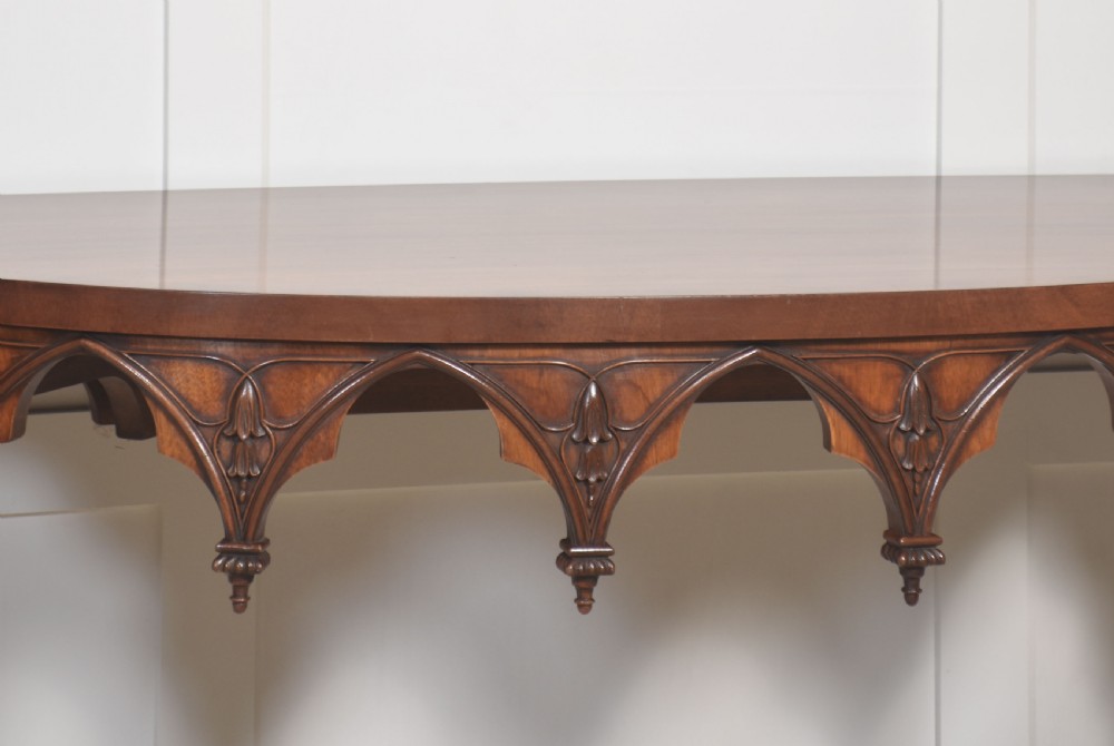 Pair of gothic revival console tables View V