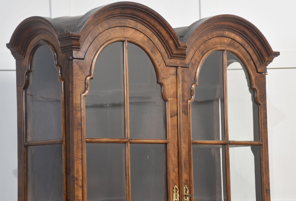 Walnut Queen Ann style display cabinet View IX